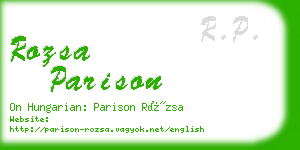 rozsa parison business card